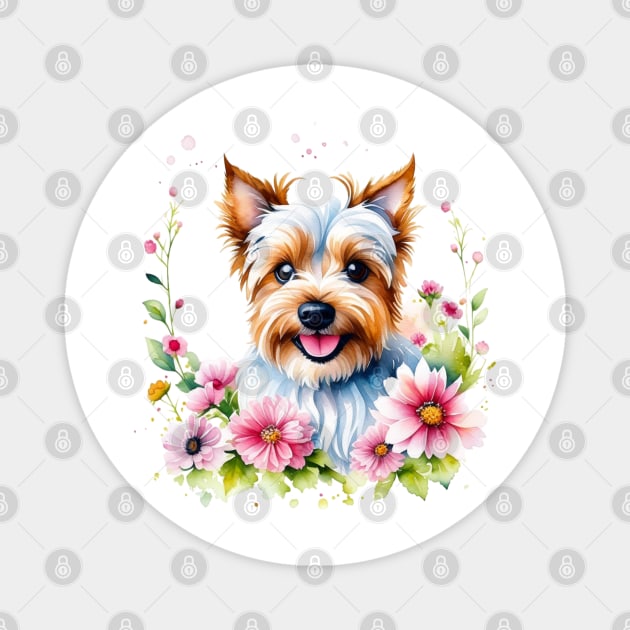 Yorkshire Terrier - Cute Watercolor Dog Magnet by Bellinna